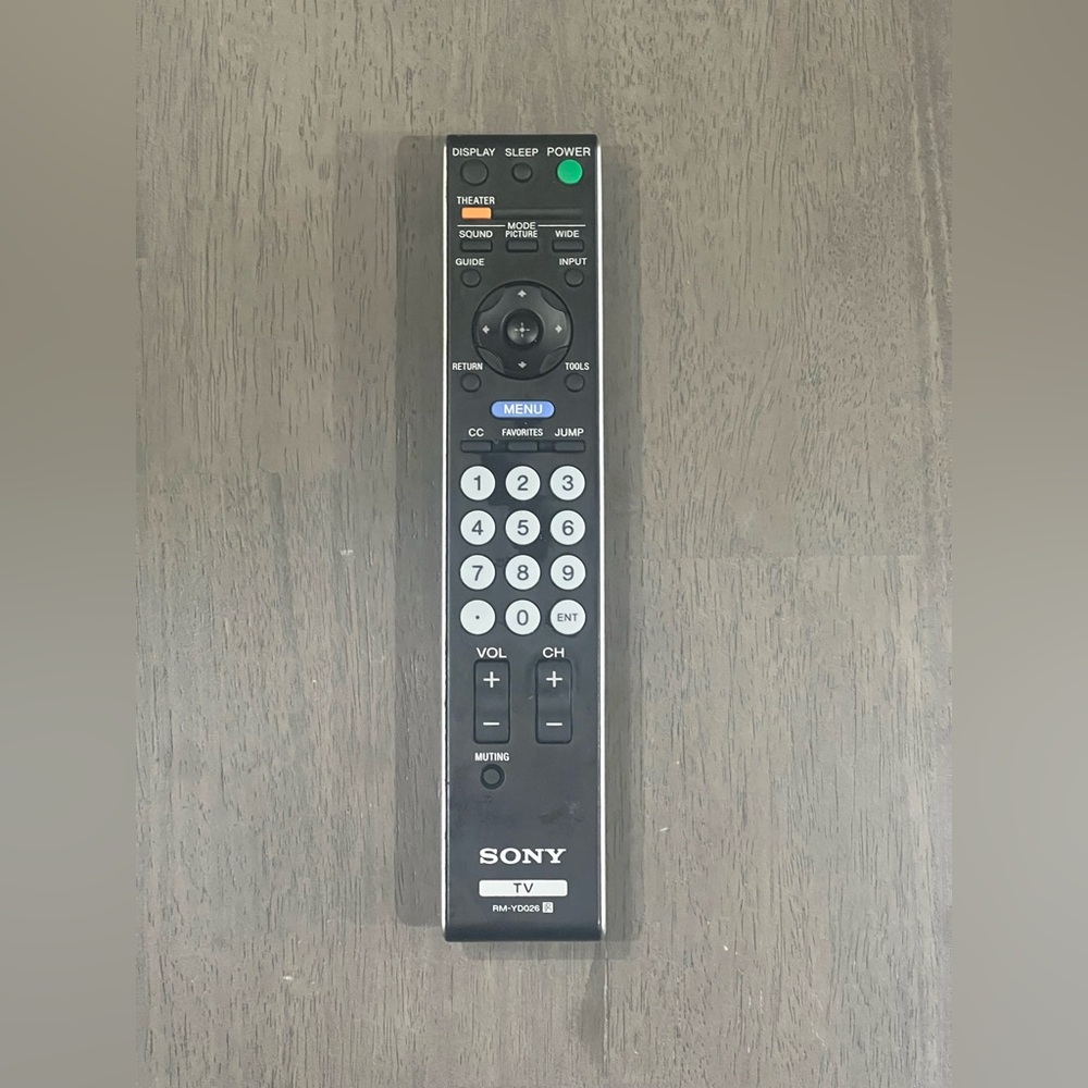 Sony RM-YD026 OEM Remote Control for Bravia LCD/LED TV